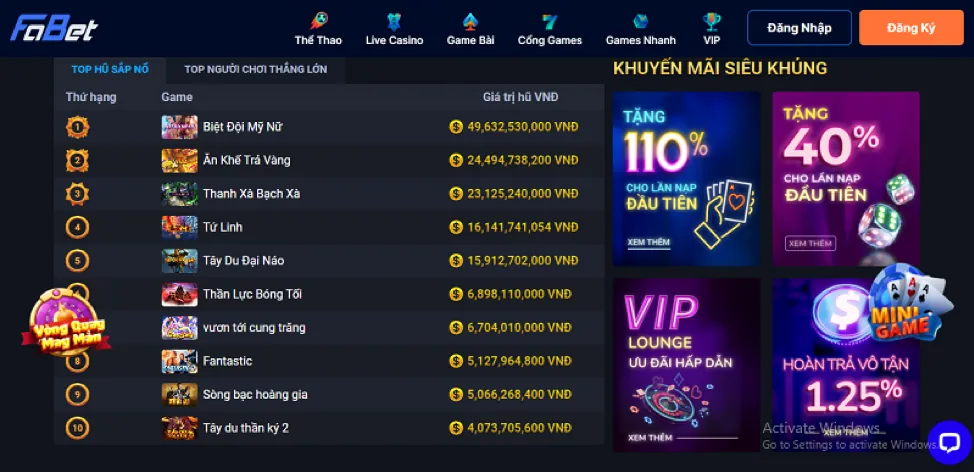 Chương trình hoàn trả hấp dẫn từ 99vina Nổ Hũ